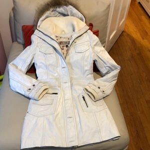 white leather jacket top gun brand used.